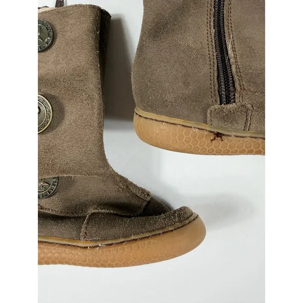 Livie & Luca Tiempo Suede Leather Boots Brown Size 6 toddler